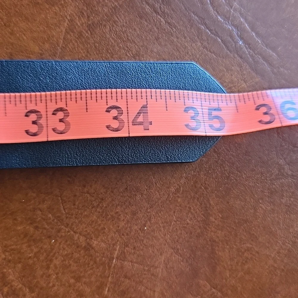 Source Unknown Black Belt with Double Heart Silver Buckle